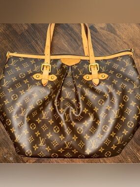 Louis Vuitton Monogram Canvas Brown with Tan Trim Tote